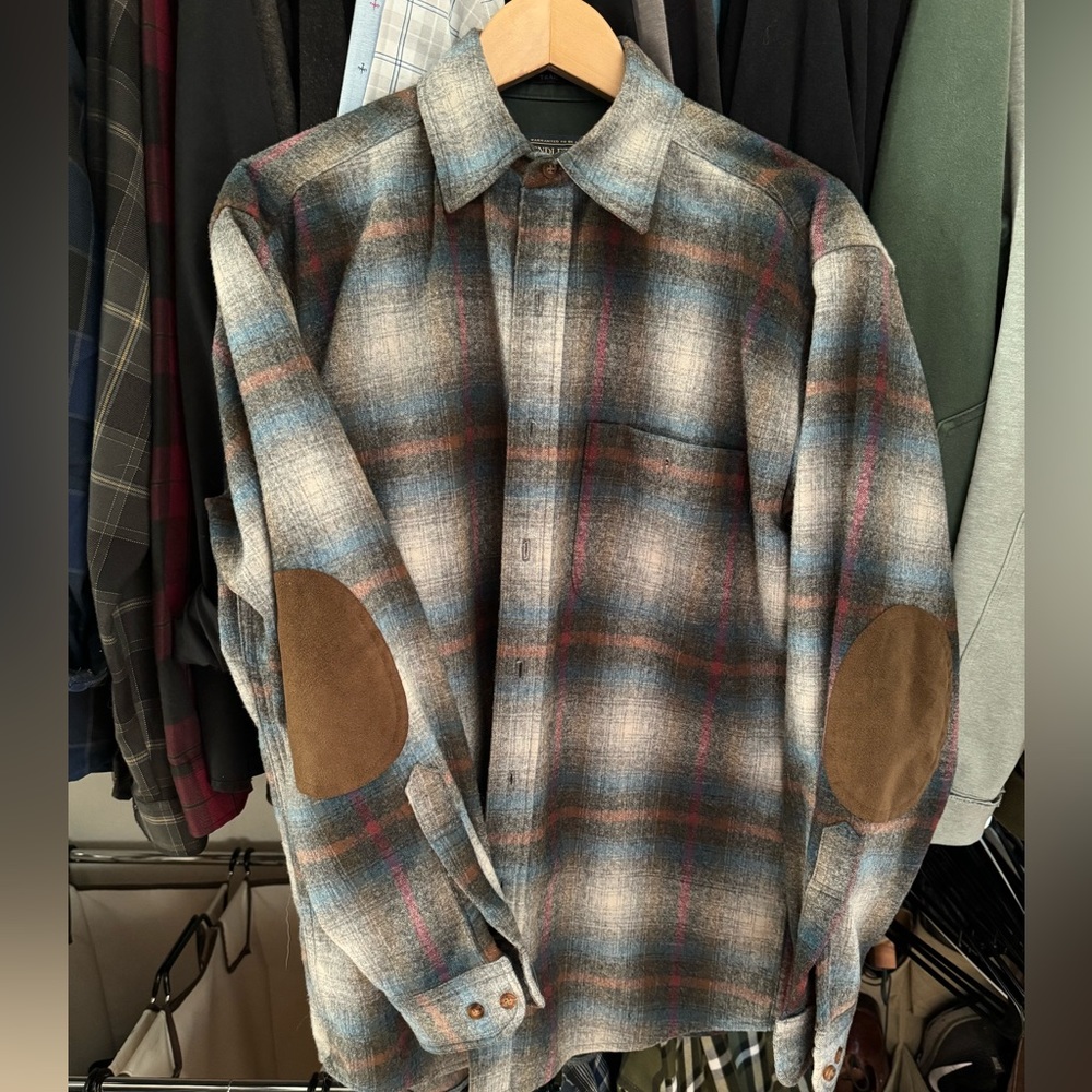 Pendleton Wool Single Pocket Button Down Flannel … - image 1